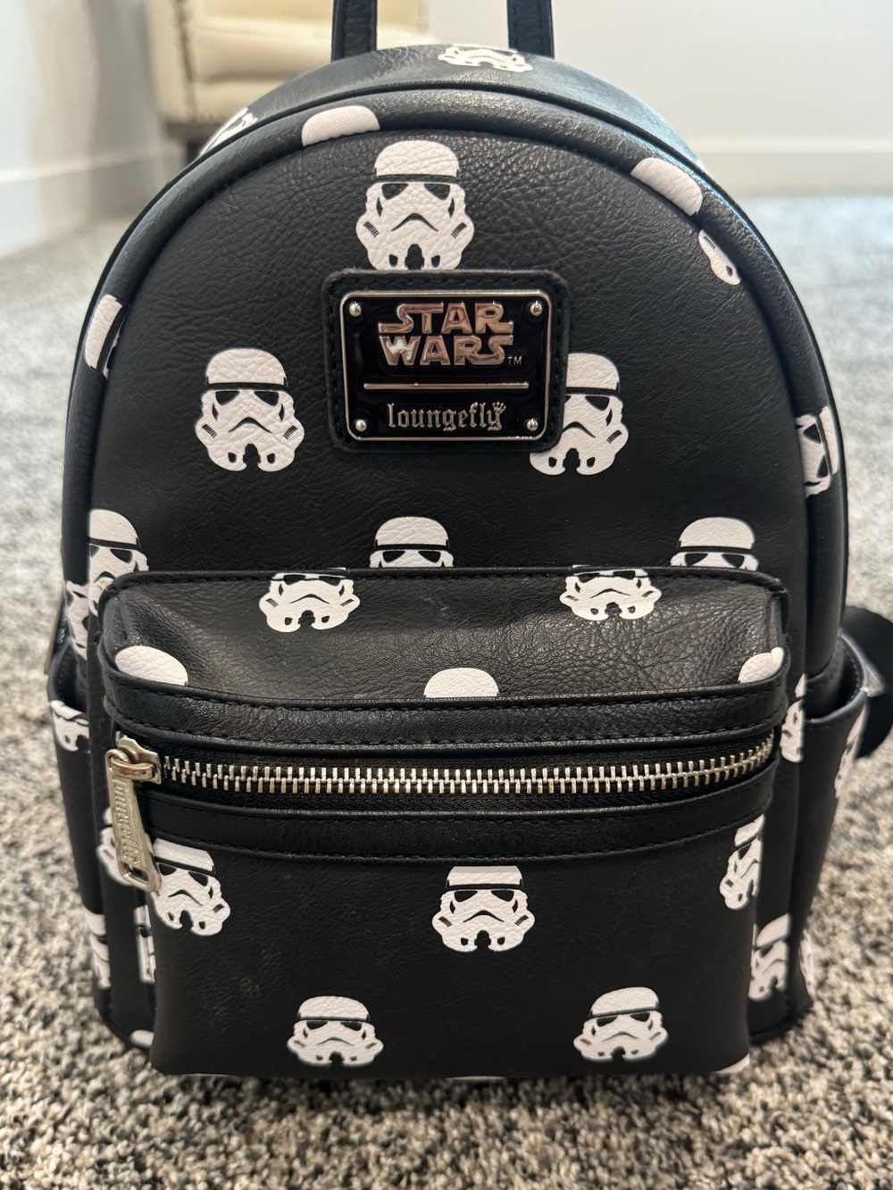 Loungefly Black Star Wars Stormtrooper Mini Backpack All Over Print